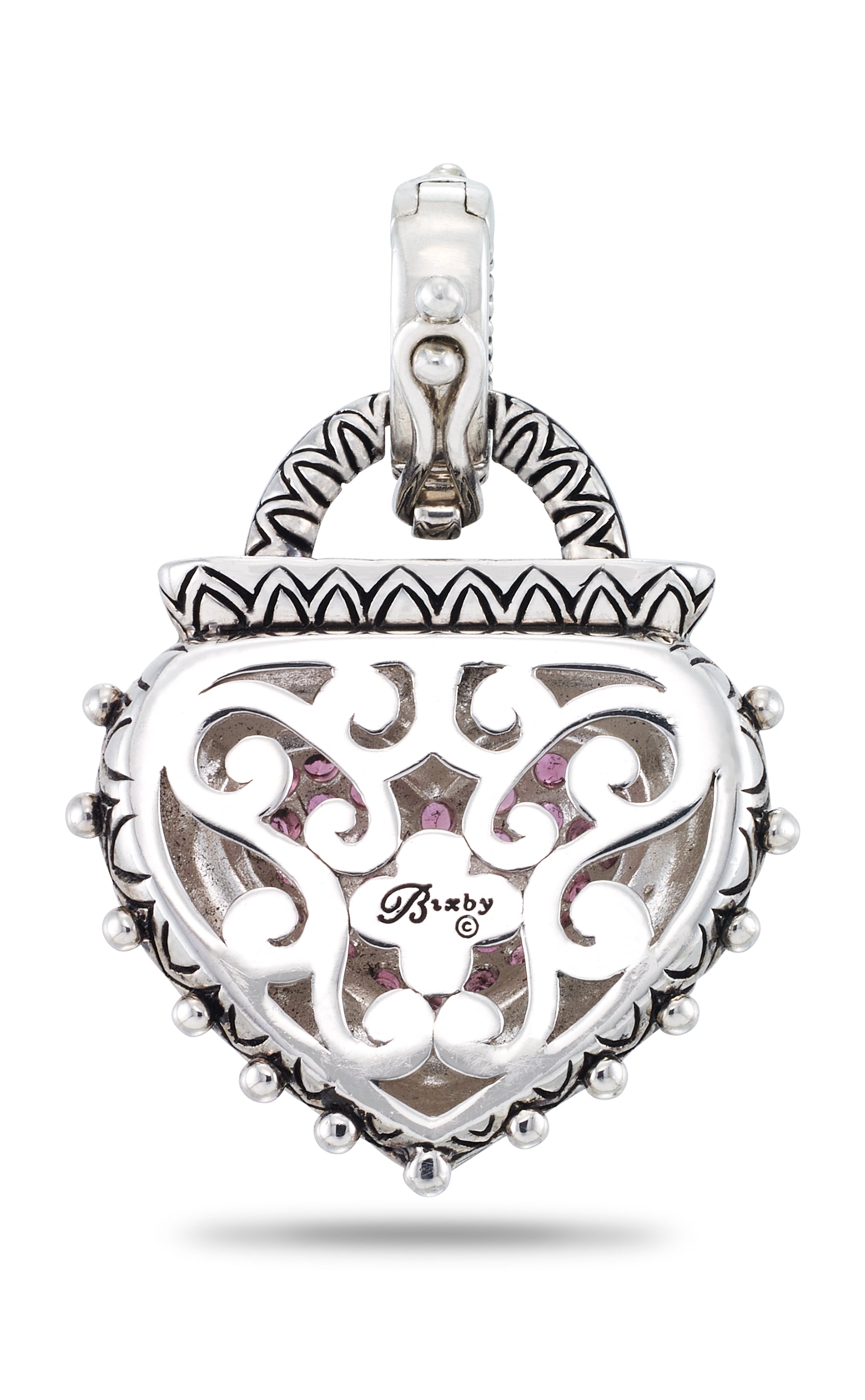 Heart Lock Charm – Amethyst– Barbara Bixby