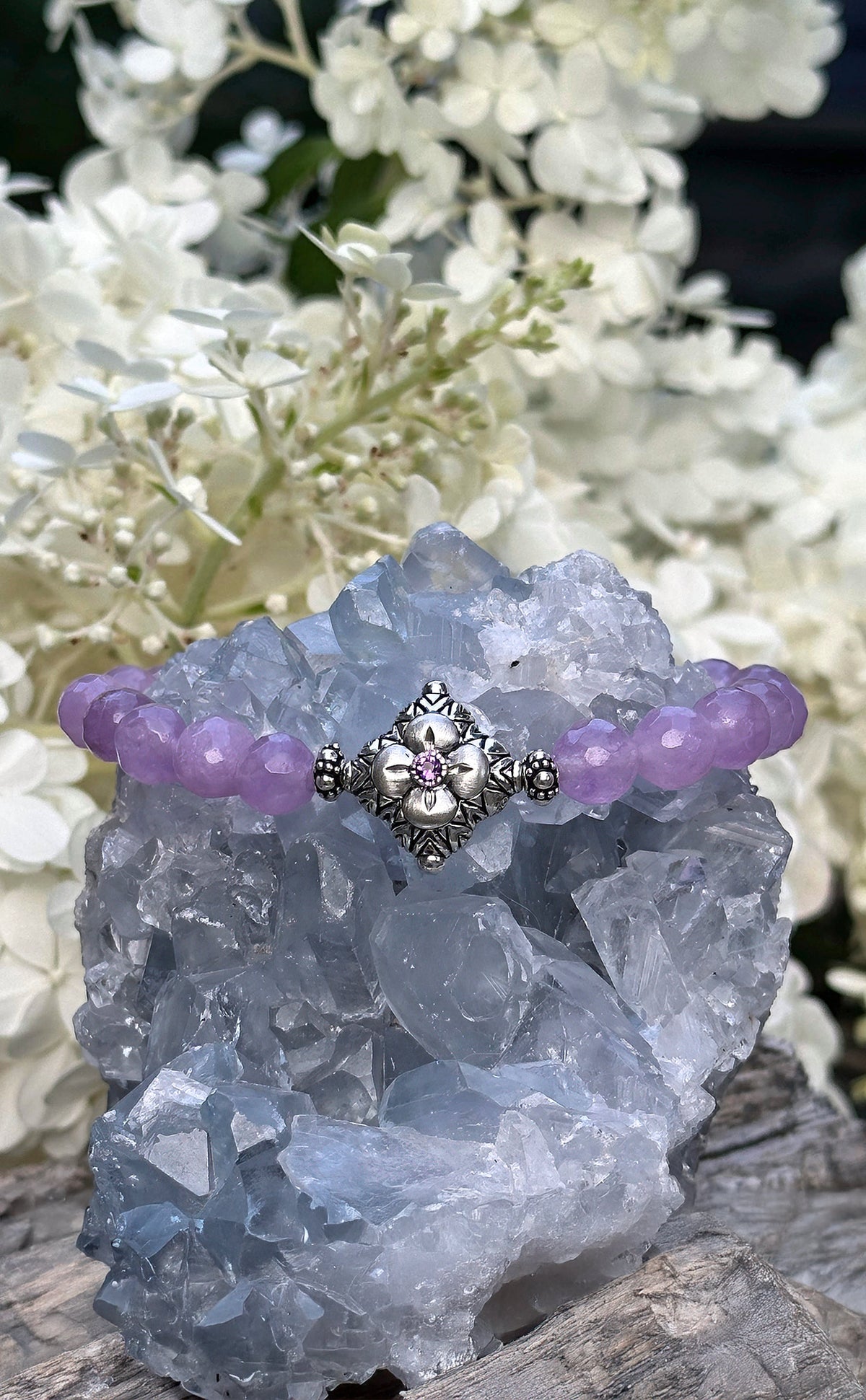 lavender flower bracelet Lavender Amethyst Quartz Bracelet– Barbara Bixby