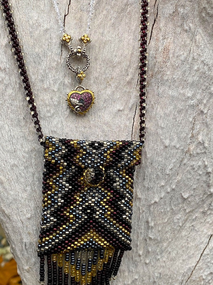 Heart Charm Necklace – Diamond & Pink Tourmaline– Barbara Bixby